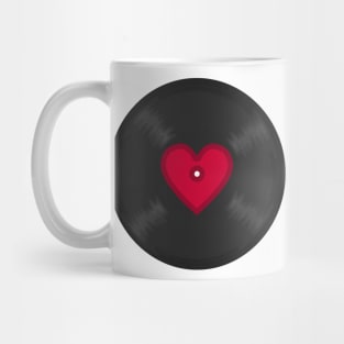 LP Vinyl Record With Heart Mug